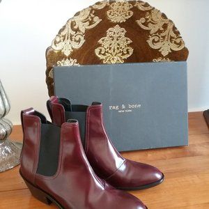 Rag&Bone New York Burgundy Walker Boots Size 8 New